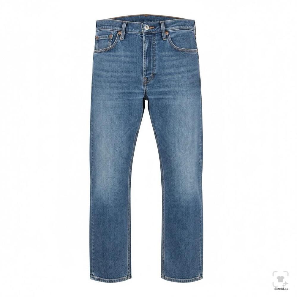 Levis 505 Jeans Mens 36x29 Regular Fit Mid Rise Blue Denim Straight Leg Stretch